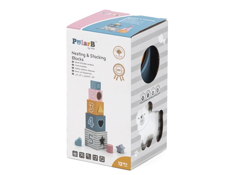  Pyramide d'éveil viga 44016 polarb - gobelets à empiler et trieur 6971608440168 - Conforama C