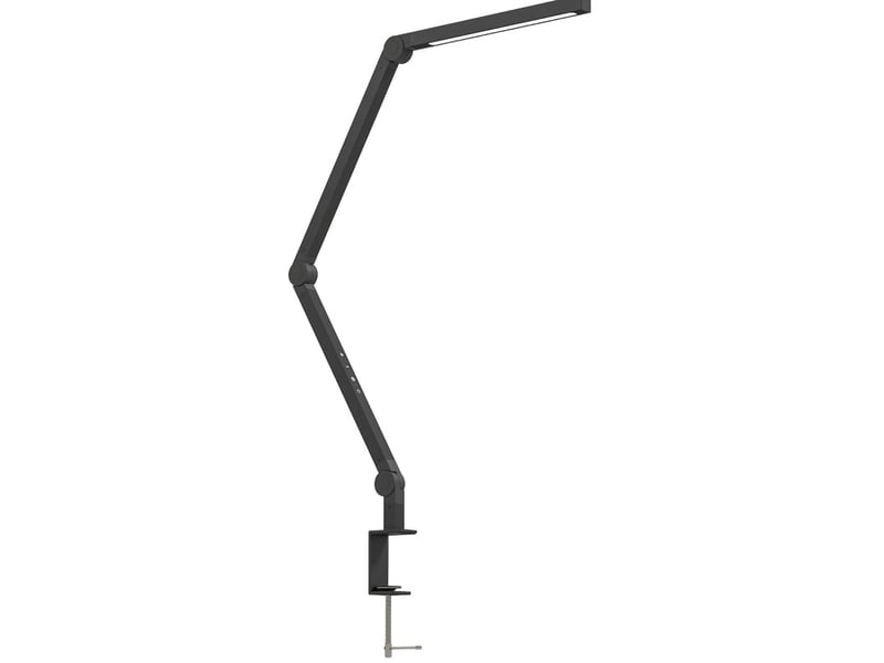  Lampe de bureau led à pince 121,5 cm – noire – 96 led, lumière réglable, bras articulé en aluminium  - Conforama A