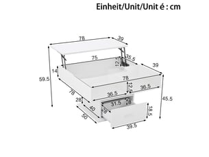 Table basse carré(e) coloris blanc <strong>GENERIC HOME</strong> <strong></strong>