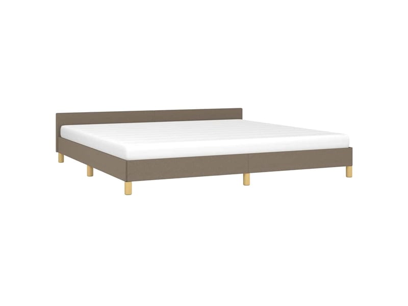  Lit double- lit adulte -  cadre de lit sans matelas taupe 200x200 cm tissu  - Conforama B