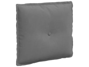 Coussin de dos, coussin de dossier gris foncé 50 x 45 cm tissu en microfibre cf54720