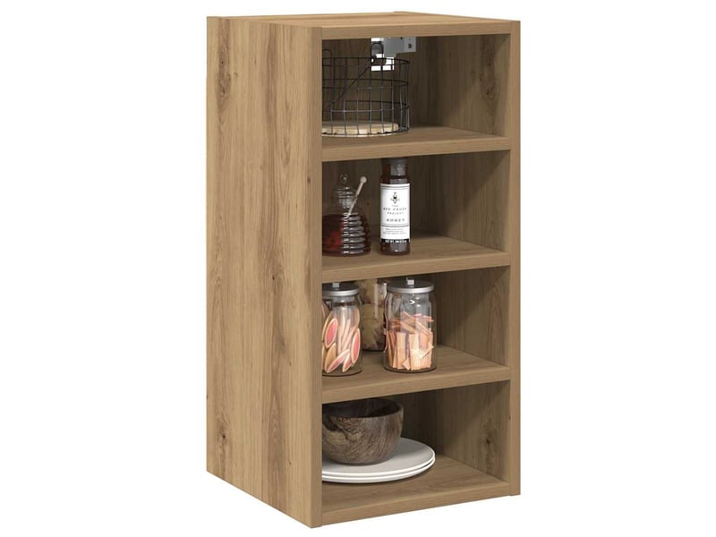 Meuble de rangement, armoire suspendue chêne artisanal 30x29,5x60cm bois d'ingénierie - Conforama C