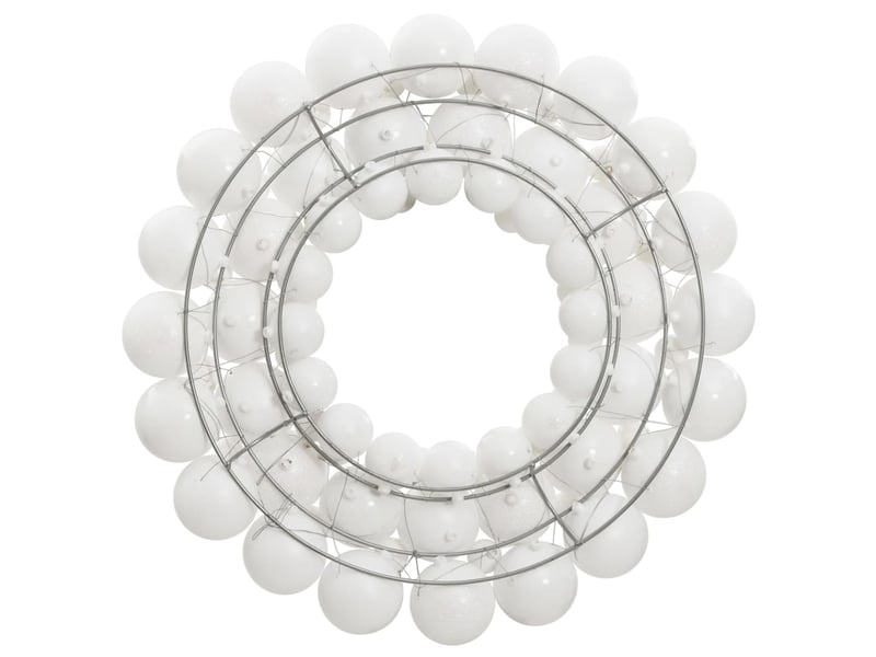  Couronne de noël blanc 45 cm polystyrène  - Conforama A
