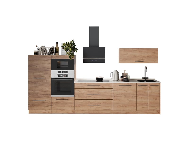  Vicco cuisine, chêne de force doréchêne de force doré, 340cm, pt chêne  - Conforama E