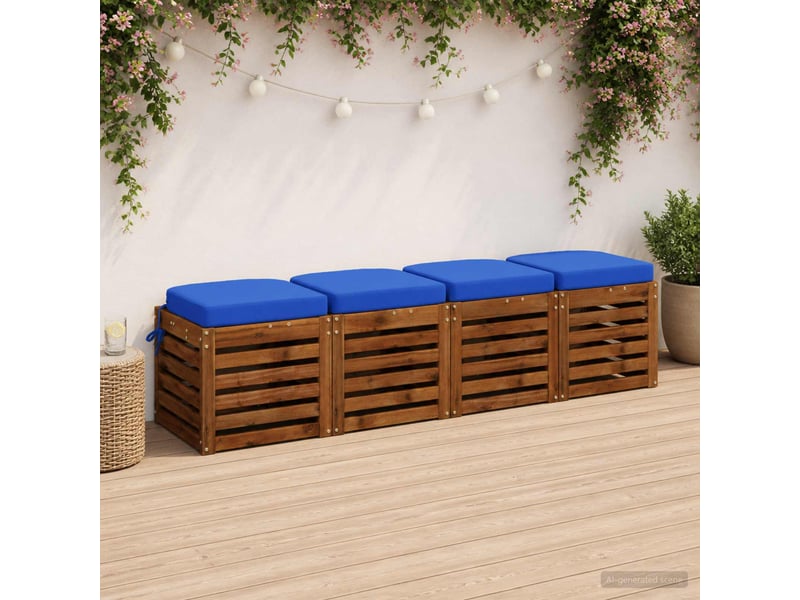  Lot de 4 coussins de siège, coussins d'assise soest 100 % polyester cf60753  - Conforama B