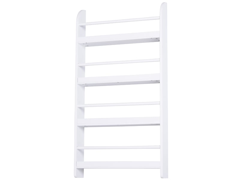  Bibliothèque murale à 4 niveaux en bois blanc, étanche, charge maximale 30 kg (59 cm x 12 cm x 113 cm)  - Conforama B