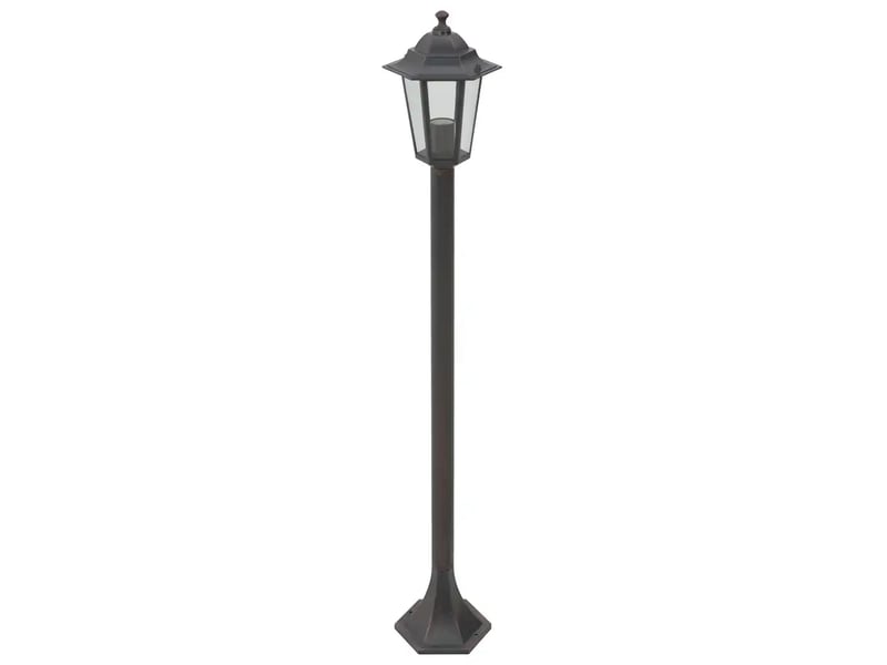  Lot de 6 lampes de jardin à piquet fonctionnelles ambiance 110 x 19 cm en aluminium bronze 02_0045887  - Conforama B