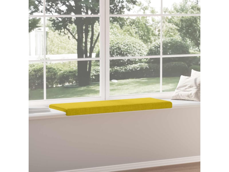Coussin de banc, coussin d'assise, coussin de canapé tissu jaune clair profondeur 35 cm cf53803 - Conforama D