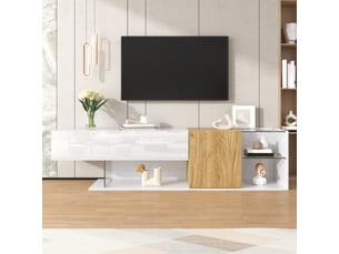 Meuble tv coloris blanc 180 cm