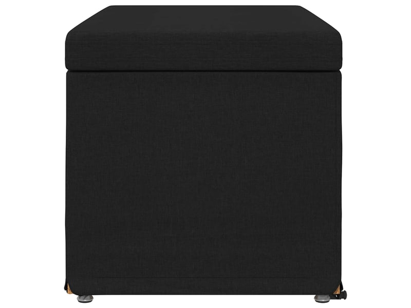  Tabouret bas, ottoman noir 81x41x40 cm tissu et bois stratifié  - Conforama E