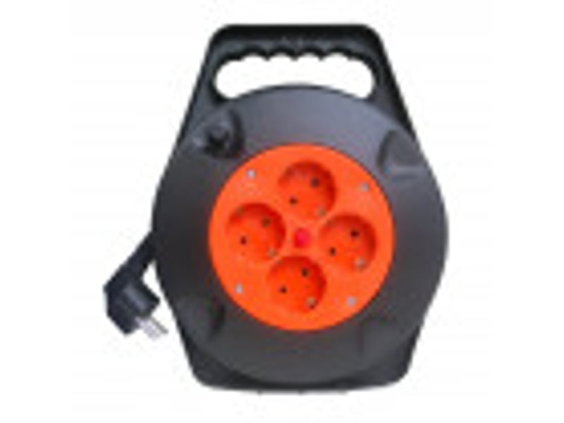 Enrouleur électrique fabrilamp alargadera 4 prises câble 10 m 3250 w noir orange 166431410 - Conforama B