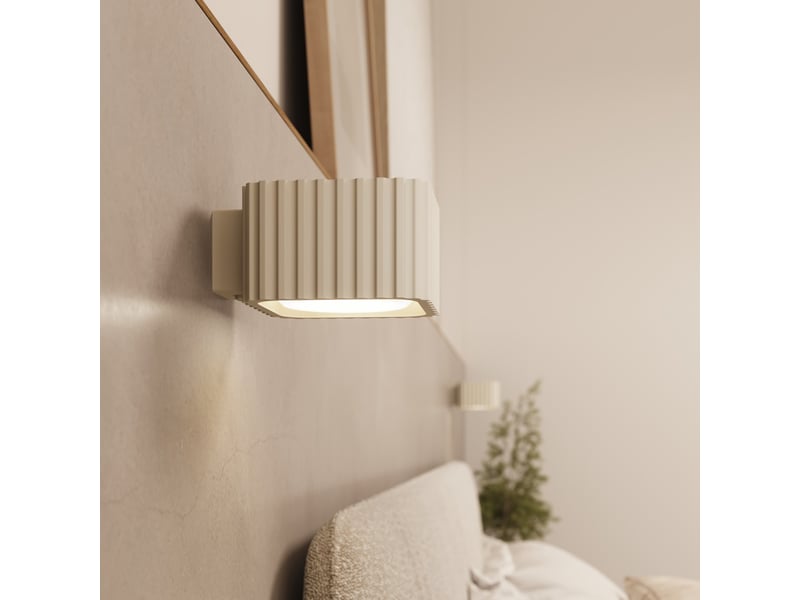  Applique riff beige gx53 aluminium moderne 6x10x12cm SL.3024 - Conforama D