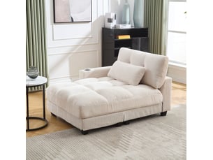 Fauteuil fixe  <strong>MODENVIE</strong> Velours côtelé beige