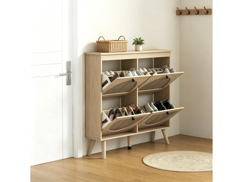  Meuble à chaussures modèle compact, design moderne, rangement gain de place, style épuré  - Conforama E