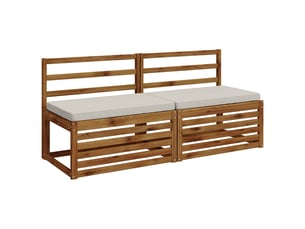 Lot de 2 coussins de banc, coussins d'assise vught 100 % polyester blanc cf57808