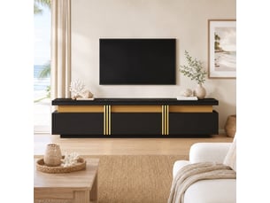 Meuble tv coloris noir 200 cm HAVRYA