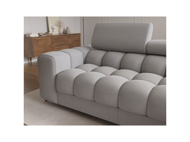  Canapé d'angle droit convertible gris confort premium 285x99x181cm filtro  - Conforama D