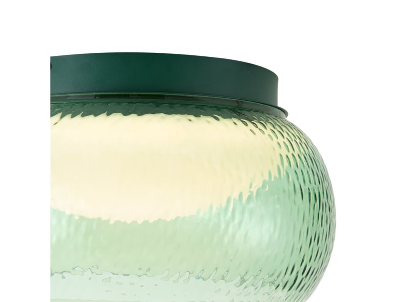  Art deco plafondlamp groen met glas incl. Led 3-staps dimbaar - thimble  - Conforama D