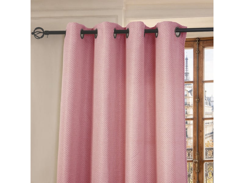  Rideau à œillets 140 x 240 cm victoria fils teints jacquard  - Conforama D
