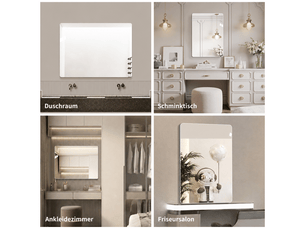 Miroir de toilette 70x90 cm, miroir mural pour salle de bain.