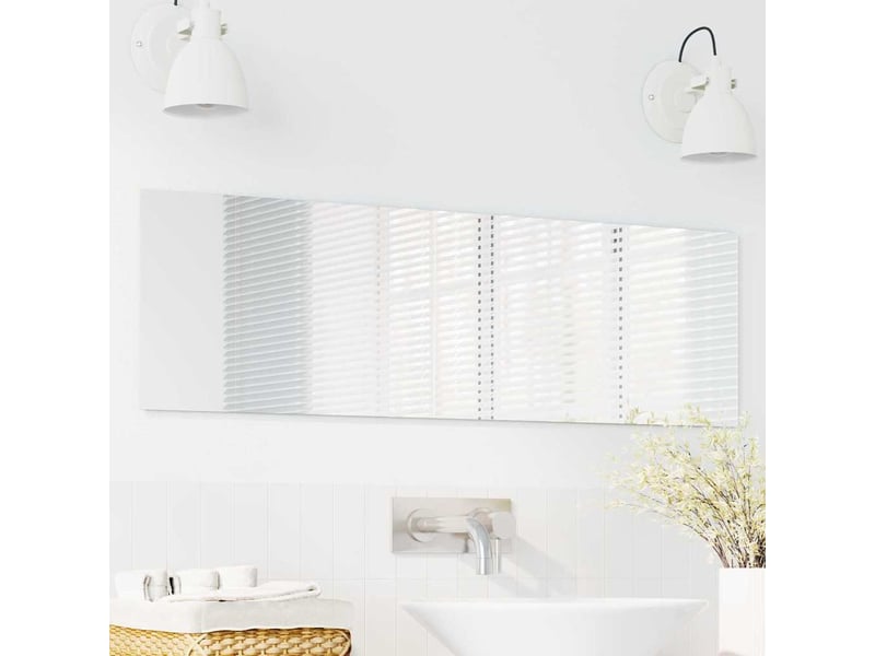  Miroir mural rectangulaire 30 x 100 cm verre trempé cf62860  - Conforama C