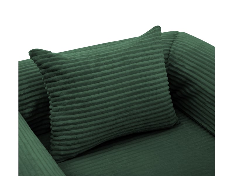  Fauteuil convertible lit vert - canapé single 120x85x65cm tissu côtelé rembourré salon  - Conforama R