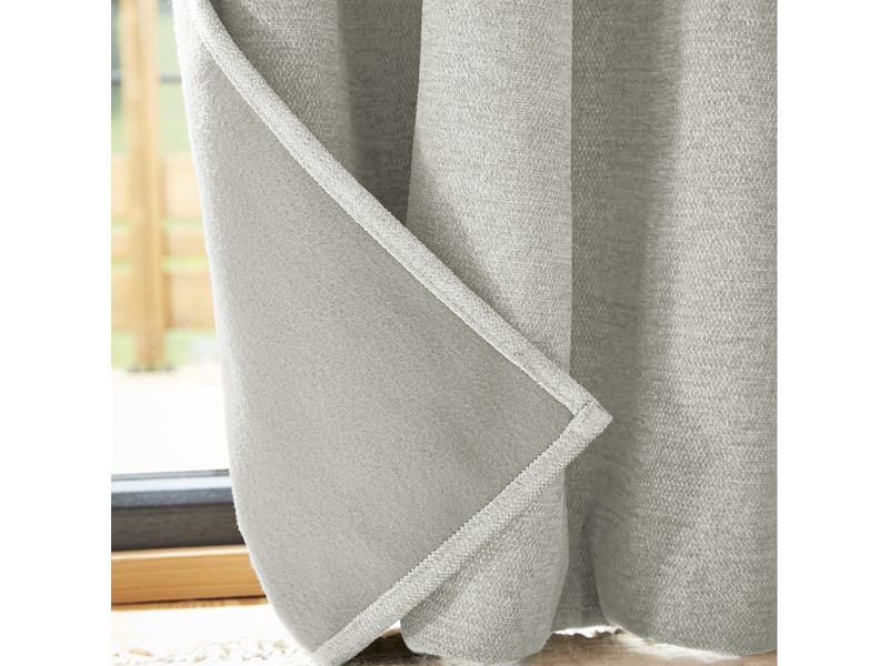  Rideau galon fronceur + polaire 140x260 cm polyester eucalyptus PD21536 - Conforama E
