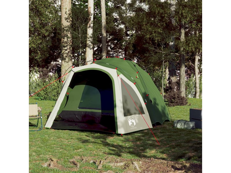 Tente de camping, tente à dôme 3 personnes vert libération rapide shl51304 - Conforama C