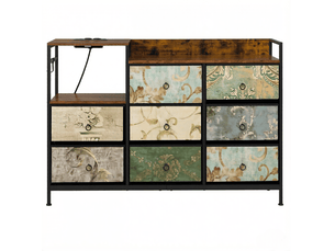 Commode 8 tiroir(s)    HAVRYA  coloris multicolore largeur 132 cm