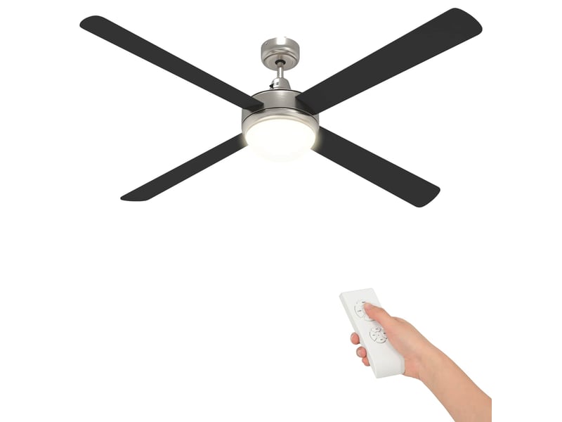  Vidaxl ventilateur de plafond avec lumière et télécommande ø 130 cm  - Conforama A