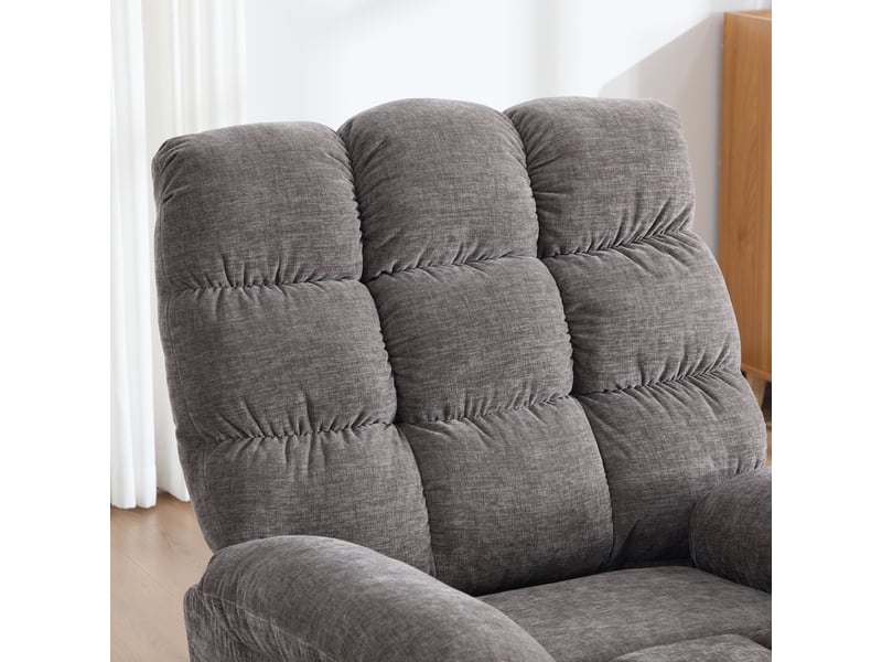  Fauteuil relax électrique releveur massant et chauffant en tissu chenille gris W5171S00012 - Conforama D