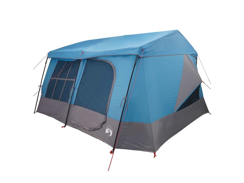  Tente de camping, tente familiale avec auvent imperméable 9 personne bleu  - Conforama C