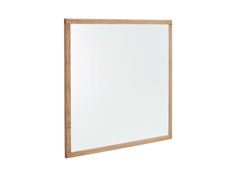  Miroir mural carré coloris chêne sauvage - longueur 79 × hauteur 79 × épaisseur 2 cm  - Conforama C