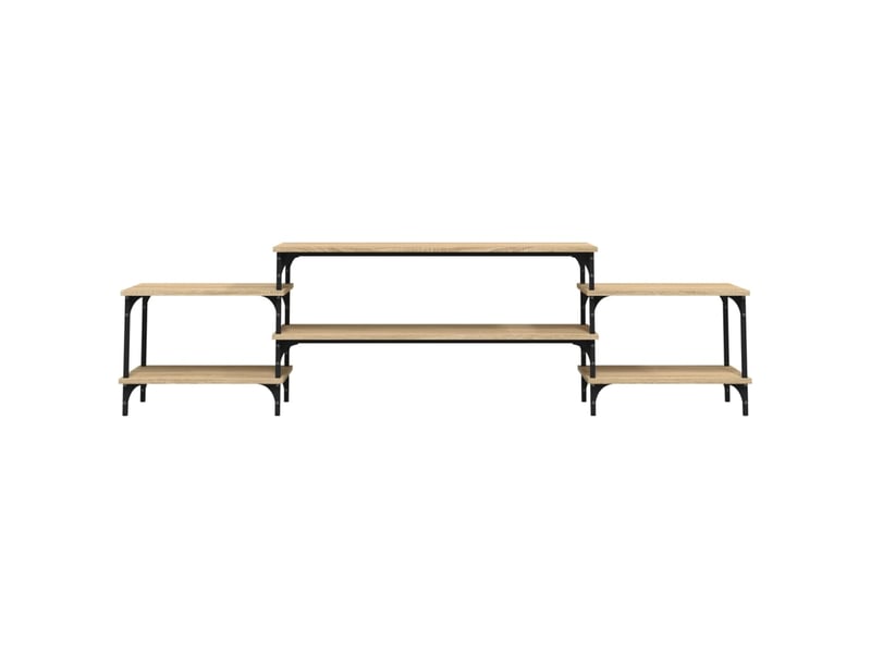  Meuble tv - banc tv - meuble de rangement chêne sonoma 197x35x52 cm bois d'ingénierie  - Conforama E