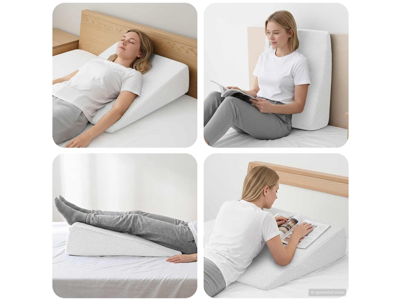  Coussin en coin 69 x 64 x 19 cm moyen mousse à mémoire de forme cf56452  - Conforama B