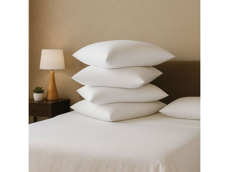 Lot de 4 oreillers moelleux - gros volumes - 60 x 60 cm - 100% polyester volupt'air - blanc  - Conforama B