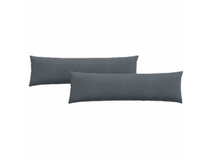 Lot de 2 coussins de canapé, coussins décoratifs gris foncé 145 x 40 cm cf59083