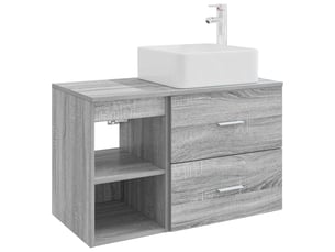 Ensemble de mobilier de salle de bain 2 pcs sonoma gris shl428