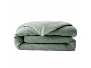 Housse de couette 140x200 cm percale de coton céladon