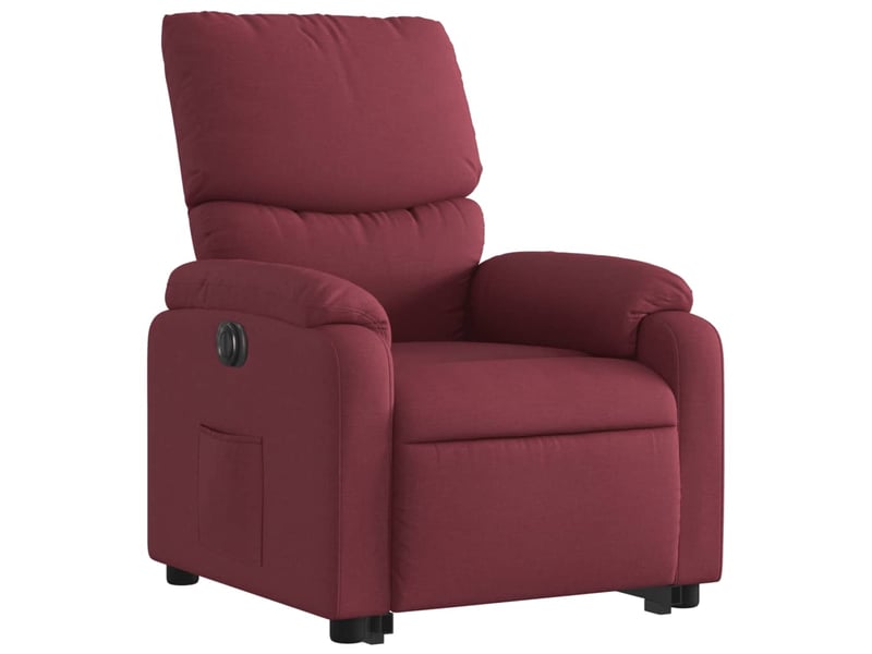  Fauteuil de bureau, fauteuil inclinable électrique rouge bordeaux tissu shl6647  - Conforama D
