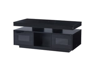 Table basse rectangulaire coloris noir ROLIPO  - 50 cmx100 cm