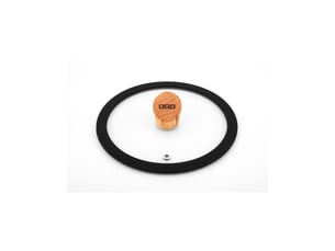 Couvercle ector 18cm en verre avec poignée en bois ogo