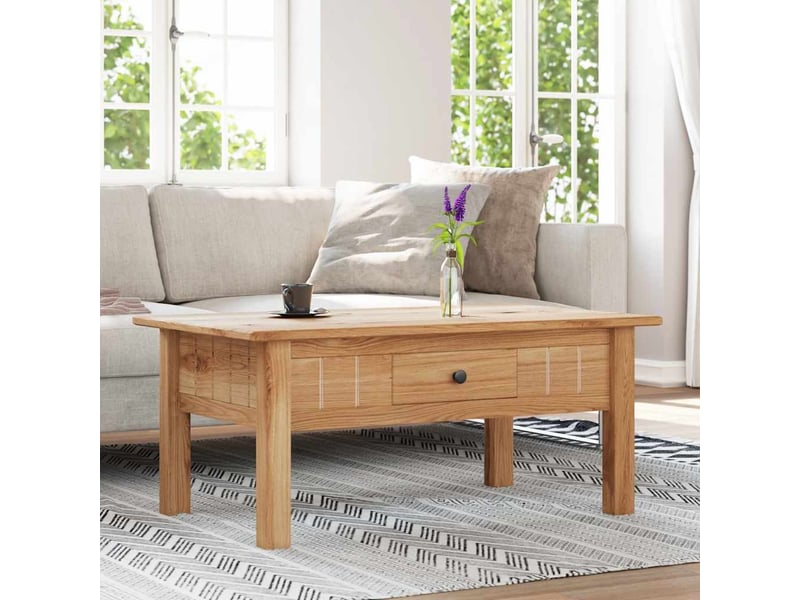  Table basse rectangulaire | table de salon 100x60x43,5 cm pin massif assortiment panama  - Conforama C