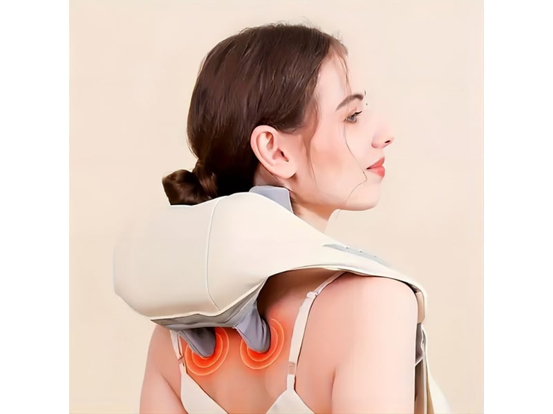  Massageur electrique 6d avec chaleur usb rechargeable beige pour nuque dos epaules et jambes 414350_AABNI79596_6_DROPFR - Conforama D