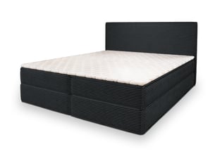 Lit avec rangement 180x200 cm <strong>MASSENO</strong> <strong></strong> coloris noir
