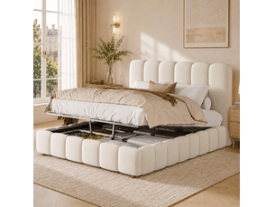 Lit coffre 140x190 cm <strong>HAUSS SPOLE</strong>  <strong></strong> coloris beige