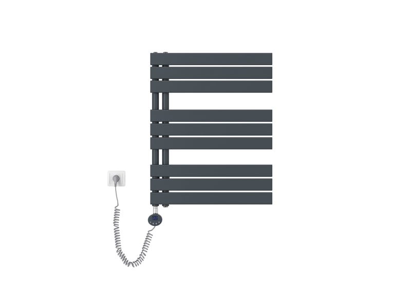 Emke radiateur sèche-serviettes électrique 762x600 mm, gris anthracite 400w, wifi, modes intelligents, ipx4 - Conforama A