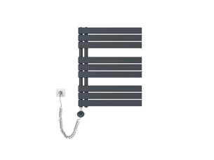 Radiateur sèche-serviettes électrique emke 762x600 mm, gris anthracite 400w, wifi, modes intelligents, ipx4