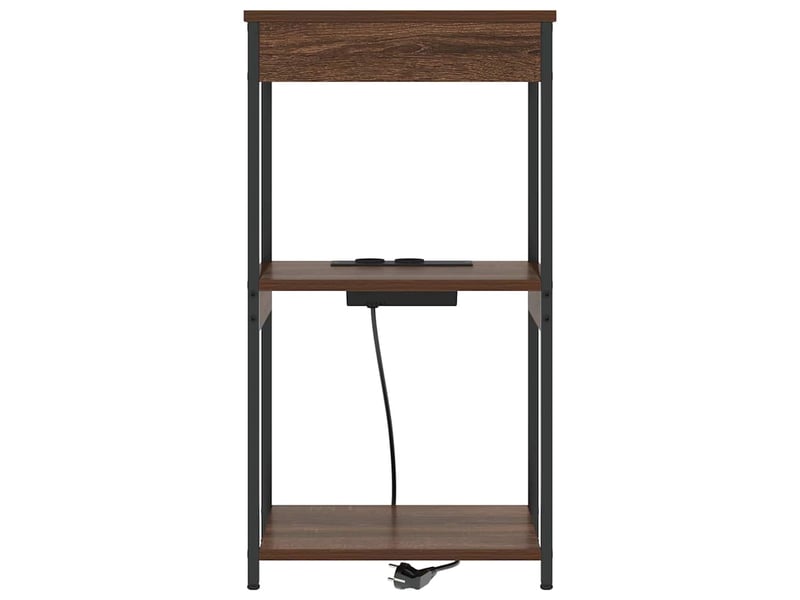  Table de chevet - cabinet de chevet - table de nuit chêne brun 41 x 31 x 76 cm bois d'ingénierie  - Conforama D