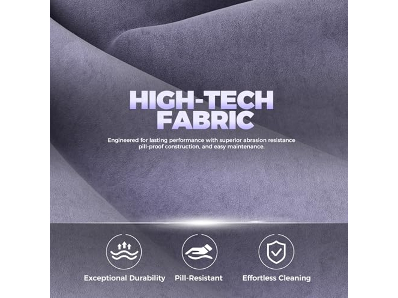  Gtplayer chaise de jeu inclinable à 160° avec repose-pieds 180kg - tissu lilas GT829-MKPP - Conforama B